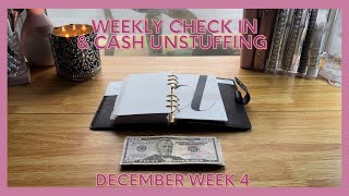 ✨CASH UNSTUFFING✨ December week 4 | how much did I spend?! | check in & #unstuffing #sinkingfunds