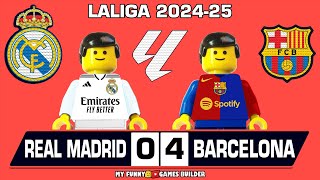 El Clasico 🔥 Real Madrid vs Barcelona 0-4 : Goals Highlights 2024-25 in Lego