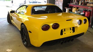 Waking up the Procharged 2001 C5 Z06 with FRESH PAINT! Part 1