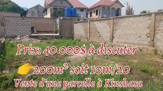 👉40 000$ À DISCUTER,UNE PARCELLE DÉJÀ CLÔTURÉE AVEC UNE DIMENSION DE 10m/20 SOIT 200m² (Q:CPA-MUSHI)