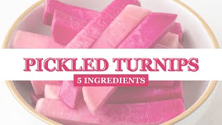 5 Ingredient Pink Pickled Turnips