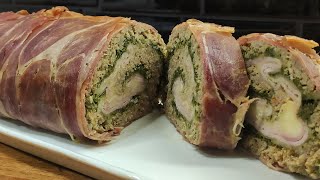 #Meat #roll with #spinach, #cheese and #ham #Мясной #рулет #Մսով #ռուլետ #Rouleau de #viande hachée