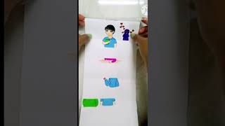 chele tor preme porar karon song in paper folding art 🩷#papercraft#cartoon#funny#drawing#viral#short