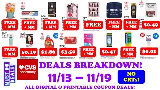 CVS DEALS BREAKDOWN BEST DEALS 11/13-11/19! PINNED COMMENT FOR UPDATES! FREE & MONEYMAKERS!