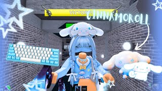 ✧.* [KEYBOARD ASMR]  Playing Murder Mystery 2 as CINNAMOROLL 🩵 🐇 + SMOOTH Gameplay! Sanrio series #3