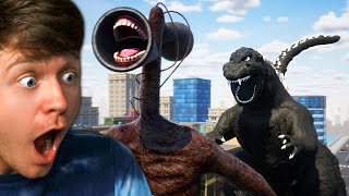 Reacting to GODZILLA vs SIREN HEAD the BATTLE!