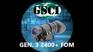 Night Vision GSCI PVS-14 (PVS14) Gen 3 GA5 2400+ FOM WHITE REAL Military