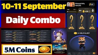 10to11 September Hamster Combat Combo cards || Today Hamster Daily Kombat Combo Cards