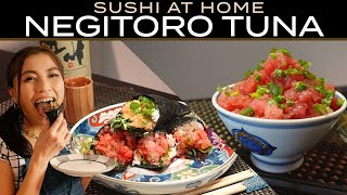 SUSHI at Home vol.2 | Easy TUNA SUSHI bowl & rolls for sushi beginners! 英語で料理