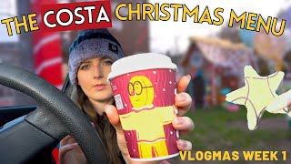 Trying the Costa Christmas Menu (Vegetarian, Vegan bap!) | Week 1 of Vlogmas 2021  🎅🏻