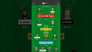 SA vs USA today dream11 prediction team || South Africa vs USA || #shorts #trending #viral