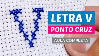 Letra V - Alfabeto pequenino ponto cruz - Wagner Reis