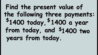 Present Value of 3 Payments