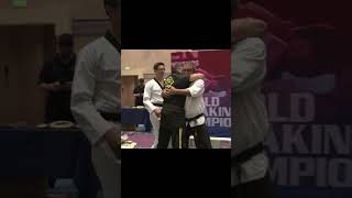 Breaking Concrete with Side Kick at 2023 U S Open #shorts #shortsvideo #usopenkarate #iska