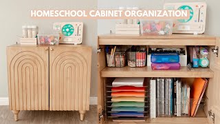 Our Minimal Homeschool Set Up | Small Space Homeschool Organization