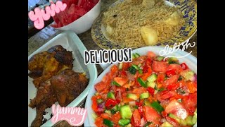 HOW TO MAKE EASY/QUICK TANDOORI CHICKEN WITH PULAO RICE/  كيف اعمل الدجاج التندوري سهلا مع الأرز