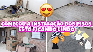 DIÁRIO DE OBRA #19 / COMEÇOU A INSTALAÇÃO DO PISO PORCELANATO, COMPREI MUITAS ROUPAS PARA O BABY 😍