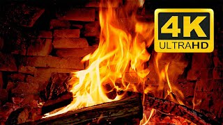 Christmas Fireplace Crackling 3 Hours for Relaxation 🔥 Relaxing Fireplace Screensaver 4K UHD for TV