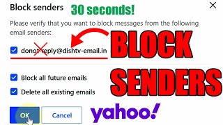 How to BLOCK SENDERS on Yahoo Mail