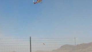 US Forest Service Firefighter Repelling from Helicopter in Alpine, TX