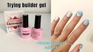 TRYING AIMEILI BUILDER BASE AND TOP COAT // BUILDER GEL NAILS AT HOME