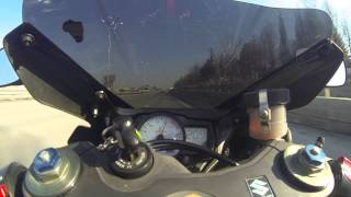 Suzuki GSX-R 750 K7 with M4 Exhaust Acceleration - Sofia, Bulgaria 14.03.2014