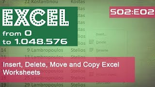 Insert, Delete, Move and Copy Excel Worksheets