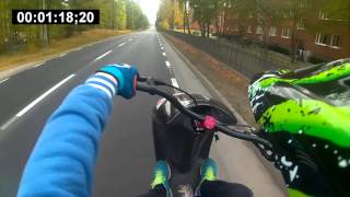 Vivacity stunt - 2,7 km lång wheelie