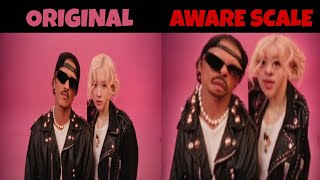 ROSÉ & Bruno Mars Original VS Content Aware Scale