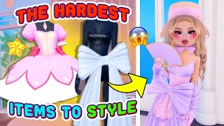 Wearing Items HARDEST TO STYLE DRESS TO IMPRESS (DTI on Roblox)