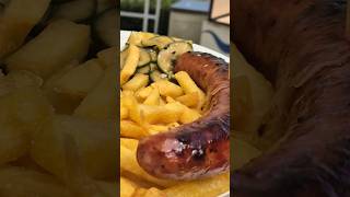 Juicy Polish Sausage and Pickles at Seaside 🇵🇱 #travel #food #travel #poland #vlog #shorts