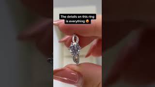 Round cut Unique Diamond Engagement Ring #short #rings #engagementring #viralshorts #shortsvideo