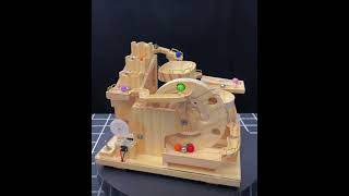 Puzzle assembly model difficult electric wooden mechanical ball rolling blocks boys and girls￼#DIY