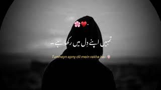 Beautiful Poetry (Tumha apni anko ma nahe rakha)