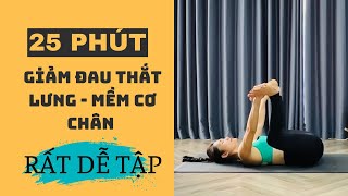 Yoga Trị Liệu: GIẢM ĐAU THẮT LƯNG và GIÃN MỀM CƠ CHÂN - Rất Dễ Tập & Hiệu Quả| Linh Chi Yoga