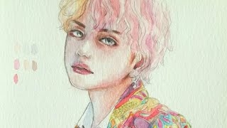 Watercolor Taehyung Idol | BTS