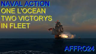 Naval Action [4k60fps] - Fregatte 1 L'Ocean and 2 Victorys in Fleet