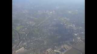 Boeing 757-236 approach over London to landing at Heathrow G-CPEL