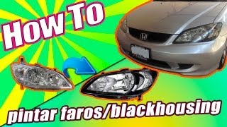 BlackHousing a Faros - Honda Civic 04/05  - EM2