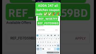 ADDA 247 maximum discount coupon code / ADDA 247 discount coupon code / ADDA 247 all batches coupon