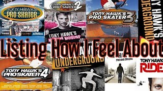 Listing How I Feel About Every Tony Hawk Game