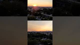 Manhattan skyline 4 years ago • New York City September 2021 • View from Arthur Ashe Stadium