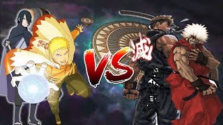 Naruto btm and Sasuke btm vs Evil ryu and Violent ken Mugen Epic battles