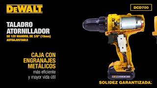 Taladro Atornillador Inalámbrico 12V MAX DEWALT DCD700