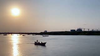 4K Video: Fishing Boat moving on the sea surface at Sunset - Free Stock Footage