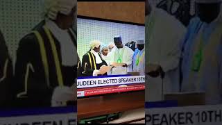 Embarrassment: The Moment Speaker Tajudeen Abba's Two Wives Fought on live TV during swearing in