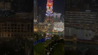 Burj Khalifa Light Show View From Address Downtown Hotel Room