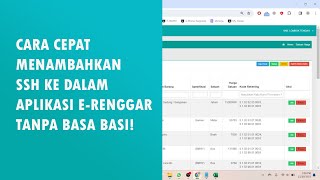 CARA MENGINPUT SSH KE DALAM APLIKASI E-RENGGAR TANPA RIBET