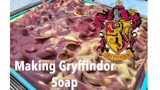 Making and Cutting Gryffindor Inspired Soap — Harry Potter Soap