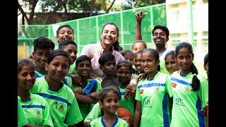 Mamangam lead Prachi Tehlan Celebrates Birthday with Hi5 Foundation kids